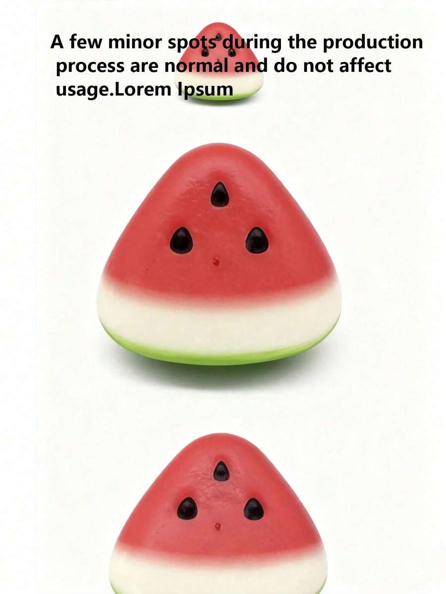 1个西瓜造型挤压玩具，透气，可揉捏，趣味十足，慢回弹，创意十足，最佳桌面减压玩具 - 彩色 - 查看 1