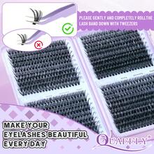 800Pcs D Curl Lash Extension Kit 50+60D 10-18mm Cluster Eyelash Extension Kit Clusters Individual Lashes Kit With Lash Bond And Seal , Lash Remover, Lash Applicator,DIY At Home - màu đen - Xem 6