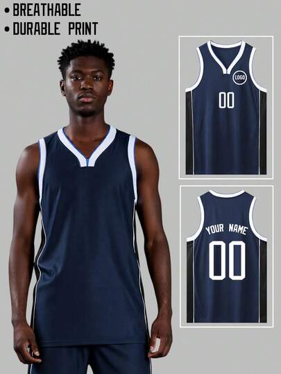 Unisex basketturnerings-T-shirt - Andningsbar och snabbtorkande för vår/sommar, anpassningsbar med logotyp/namn/nummer, lagträningströja