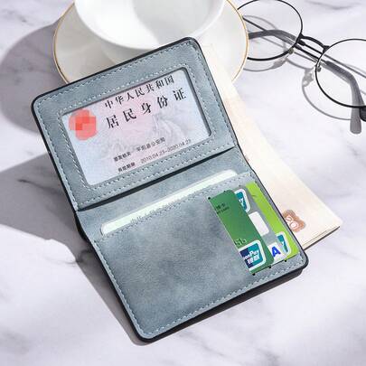 Ultra-Wallet Men's Short Student Men's Card Holder Driver's License Wallet Young Men's Vertical Wallet Soft