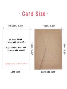 Rude, Funny Mother's Day Card For Mum Or Mom On Mother'S Day Including Envelope - Multicolor - View 5