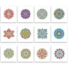 PeakLuv 12pcs Mandala Small Diamond Art Kits Small Diamond Painting Kits, Flowers Mini Diamond Art Kits For Beginners, Square Drill Mini Gem Painting 1-Hour Painting For Home Desktop Decor, 6X6in - 曼陀羅 - 查看 1