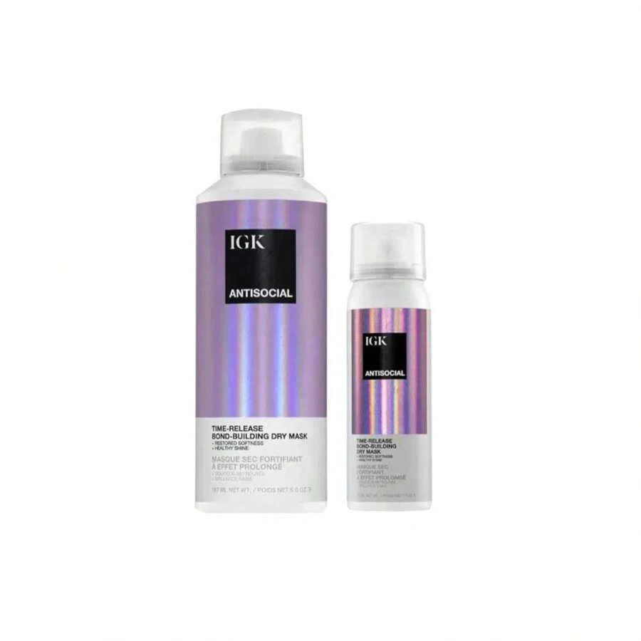 IGK Antisocial Midnight Silk Bond-Building Dry Hair Mask \U2013 No-Rinse Leave-In Treatment With Vegan Silk Protein \U2013 Limited Edition Design, 5 Oz - MàuC - Xem 1