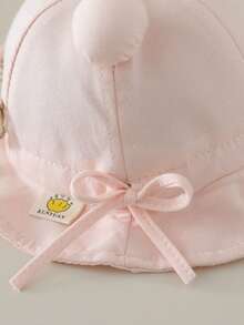 1pc Baby Sun Hat, Spring/Autumn, Baby Girl Bucket Hat, Baby Girl Sun Protection Hat, Suitable For Outdoor, Fits 6-24 Months - Cherry Little Fisherman - View 12