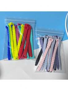 20pcs Silicone Cable Ties: Keep Cables Tidy And Untangled! - Multicolor - View 1