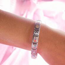 Complete Italian Charm Bracelet Set With 18 Customizable Charms - CutePal's - View 4