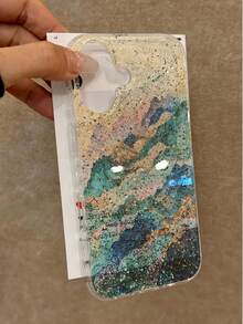 Premium IMD Glitter Gradient Glossy Mountain Painting Shockproof Phone Case Compatible With IPhone 17pro/17Air /17/17promax 16/11/16pro/16plus/16promax/16e/15Promax/13/14/12/XS/XR/7G/8P, Premium Glitter Gradient Gloss Case Compatible With Iphone 15Promax, New 14 Anti-Fall 13 Male Female 12/11 Ultra-Thin Matte 14promax/11/14/13/ Premium Plus Minimalist 15 Soft Silicone Shockproof Phone Protective Case - Multicolor - View 4