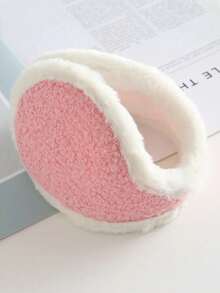 1pc Women's New Warm Thick Anti-Freeze Ear Muffs, Cute Plush Ear Warmers, Ear Covers For Riding, Polyester Fiber, Suitable For Winter