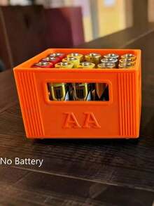 1个3D打印AAA/AA电池收纳盒 - 高容量，30/20个隔层，耐用塑料材质，适合家居装饰、圣诞节和万圣节礼物、电池整理盒 | 装饰性电池盒 | 可堆叠设计 - 彩色 - 查看 1