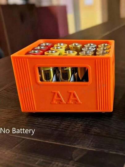 1 st 3D-utskriven AAA/AA-batteriförvaringslåda - Hög kapacitet, 30/20 fack, hållbart plastmaterial, lämplig för heminredning, jul- och Halloweenpresenter, batteriorganisatör | Dekorativ batterihållare | Stapelbar design