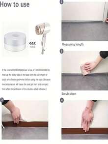 1/3/5m Multi-Functional Adhesive Door & Window Sealing Strip, Silicone Sealing Tape, Windproof Dustproof, Self-Adhesive, Customizable Length, Flexible - Multicolor - View 10