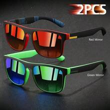 WSZ 2pcs Retro Striped Unisex Sports Glasses, Classic Outdoor Cycling Fishing Driving Beach Glasses, Suitable For Men And Women In Summer - 2PCSF733 - View 13