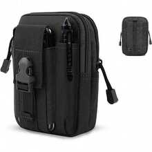 Lightweight Tactical Molle Pouch Universal EDC Waist Bag Belt Pouches Outdoor Belt Bags Gear Tool Gadget Pocket With Cell Phone Holster Spring Gift - Black - View 2