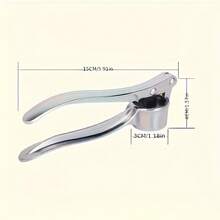 1pc Heavy-Duty Stainless Steel Garlic & Ginger Press With Ergonomic Handle - Heavy-Duty 304 Stainless Steel Manual Crusher, Easy-Clean Design & Compact Storage, Portable Kitchen Tool For Garlic, Ginger, Root Vegetables - Heavy-Duty Mincer For Home & Professional Kitchens, Garlic Crusher Plate, Stainless Steel Garlic Chopper, Garlic Slicer Thin Cuts, Garlic Grinder, Garlic Press Heavy Duty, Garlic Crusher Heavy Duty, Garlic Grinder Manual, Garlic Mincer, Kitchen Gadget - 1pc - View 3