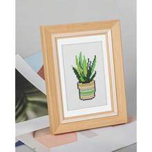PeakLuv 12 Pcs Green Plants Diamond Painting Kits, Small Diamond Art Kits For Adults Beginners, 5D DIY Square Drill Diamond Dots, Quickly Finishable Mini Gem Art For Home Wall Desktop Decor, 6X7in - LZ003 - 查看 3