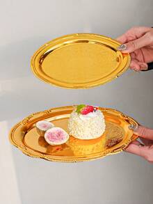 1件北欧复古风蛋糕盘、甜点架、小吃托盘、水果盘 - 彩色 - 查看 10