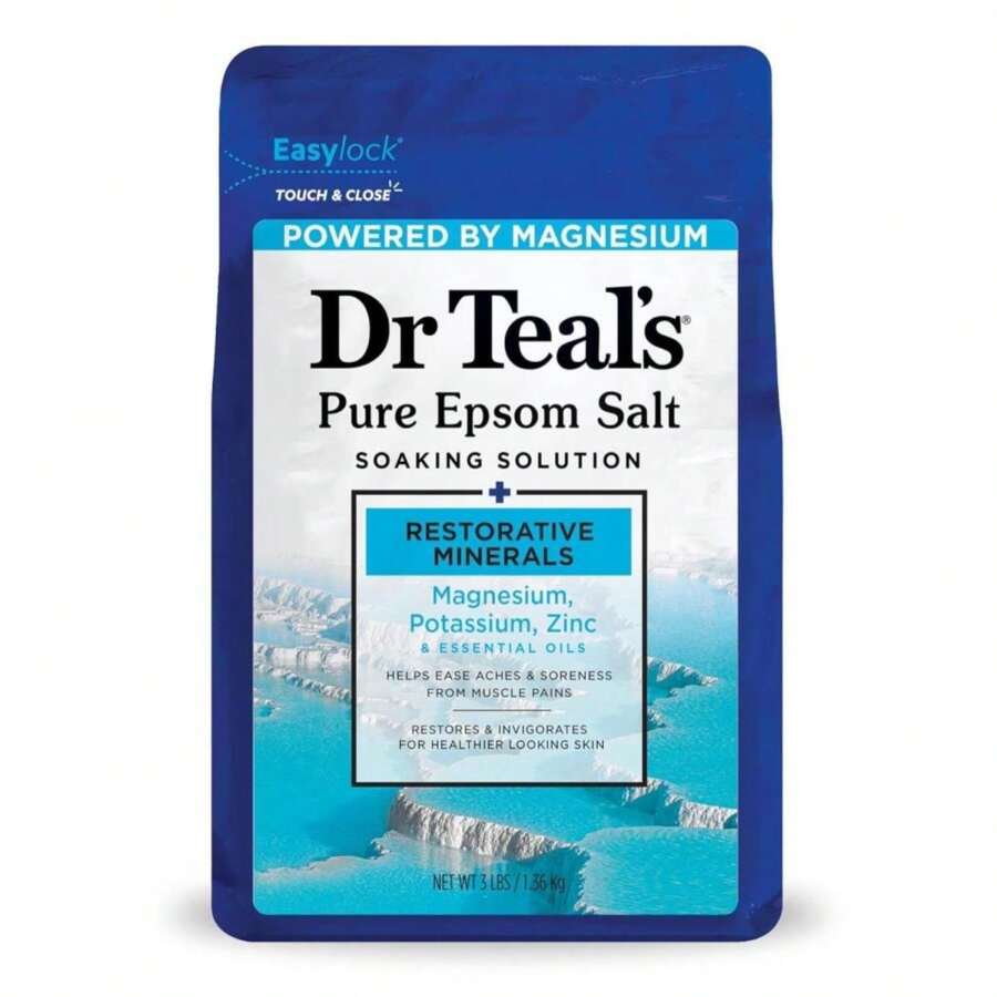 Dr Teal'S Pure Epsom Salt, Restorative Minerals With Magnesium, Potassium &Amp; Zinc, 3 Lbs - Màu A - Xem 1