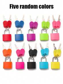 1pc/10pcs Mini Colorful Padlocks With Keys, Zinc Alloy Body And Plastic Shell, Suitable For Luggage, Backpacks, Gym Lockers, Travel Bags, Classrooms, And Other Storage Purposes