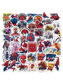 100/200/300/400/500pcs Disney Spider-Man Doodle Stickers And Embroidery Stickers For Notebooks, Water Bottles, Pencil Cases, Laptops, Luggage, Great For Holidays Or Birthday Gifts - Multicolor - View 4