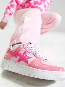 A BATHING APE Leather Classic Comfortable Low-Top Fashion Sneakers, Unisex