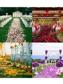 1000 Artificial Petals, Realistic Rose Petals, Fake Roses For Engagements, Proposals, And Valentine's Day, Bar Celebration Decoration Props, Realistic Flowers, Wedding Supplies, Wedding And Bridal Room Decoration Petals, Wedding And Valentine's Day, Mother's Day Decorations, Romantic Proposal Backgrounds, Photography Backdrops, Perfect For Weddings, Anniversaries, And Special Occasions To Create Surprise Props - Multicolor - View 9