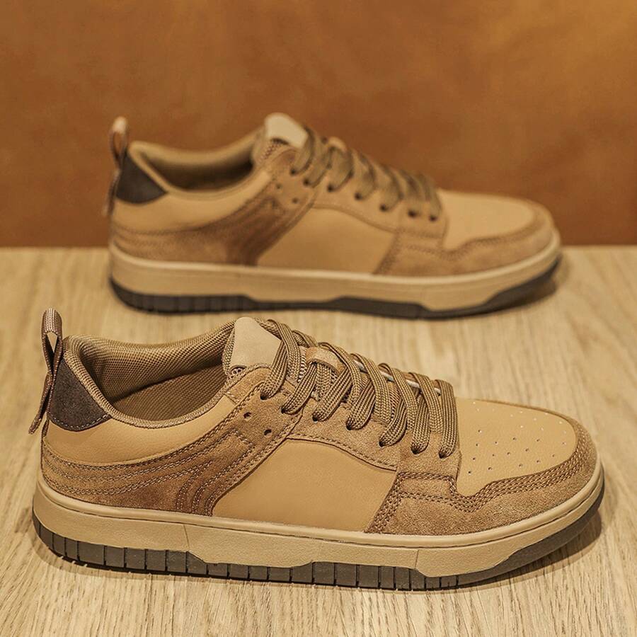 Men Casual Athletic Shoes - 麥色 - 查看 1