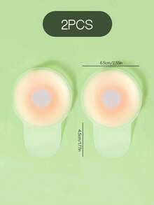 5 Pairs Nipple Covers, Invisible Silicone Bra Petals, Backless, Strapless, Reusable Breast Lift Tape For Dresses, Weddings, Parties - Beige - View 14