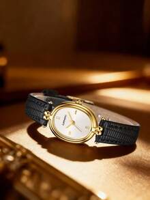 LIANDU LIANDU 女士复古经典商务石英表，PU皮表带，适合日常佩戴，生日礼物，返校季礼物，感恩节礼物，浪漫场合礼物，完美之选。 - 黑色 - 查看 5