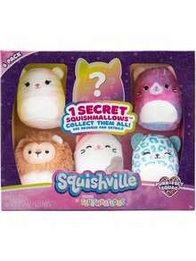 EstiloTendenciaSquishville By Original Squishmallows Purr-FECT Squad Peluche – Seis Squishmallows De 2 Pulgadas Incluyendo Eloise, Karina, Ramon, Pooja Y Toni – Juguetes Para NiñOsCalidad PremiumVersióN Mejorada - Escuadrón de gatos perfectos - Ver 3