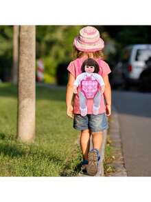 Ibasenice 18 Bolso Delantero Y Trasero De MuñEca Accesorios Para MuñEcas Juguete De La MuñEca PortabebéS Delantero Portadora De MuñEcas Rosa Tirantes Bebe NiñO Estuche De Transporte Correa - Rosa - Ver 3