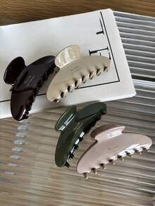 4/1pc New French High-End Style Large Hair Clip, Hair Claw Hair Clip, Women's Back Of The Head Hair Clip Hair Accessory, Women's Hair Clip, Women's Hair Accessory, Valentine's Day Hair Accessory Gift Women Claw Clips Elegant Hair Accessories - Multicolor - View 7