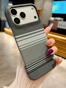 Funda de teléfono con textura de fibra de carbono compatible con iPhone 17/16/15 Pro Max, delgada y envolvente de alta gama, anti-caída para iPhone 13 Pro Max 12 Pro, acoplamiento de moda mate 11 - Multicolor - Ver 2