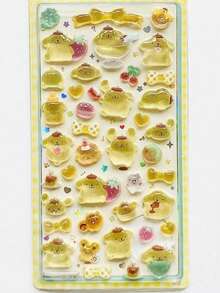 1张趣味3D卡通贴纸，可爱水晶装饰贴纸，适用于行李箱、手机、笔记本电脑（颜色随机） - 彩色 - 查看 3