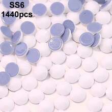 SS6 2mm-SS12 3mm，1440颗/包；SS16 4mm，720颗/包；SS20 4.8mm，360颗/包；SS30 6.4mm，288颗/包；圆形平底玻璃水晶水钻，多色水晶宝石，DMC热熔珠，适用于DIY美甲、服装、包包、鞋子、工艺品、闪亮美甲贴纸装饰