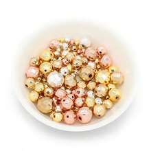 30/50/100/200/300颗水镀圆形切割珠子，钻孔刻面珠子，手工DIY首饰制作材料，手工串珠，赤铁矿，项链散珠 - diy - 查看 2