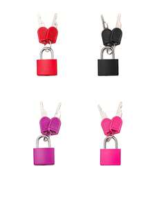 1pc/10pcs Mini Colorful Padlocks With Keys, Zinc Alloy Body And Plastic Shell, Suitable For Luggage, Backpacks, Gym Lockers, Travel Bags, Classrooms, And Other Storage Purposes