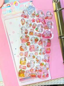 3D Embossed Luminous Collage Children's Cartoon Mountain And Sea Landscape Stickers. Decorative Stickers, Gifts. Home Decor, Party Decor, Birthday Gifts, Various Holiday Gifts, Fashionable Items. DIY. Gifts For Friends Or Partners. Graduation Ceremony/Opening Ceremony. - Multicolor - View 6