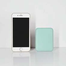 LED Mini Travel Makeup Mirror, 1X/3X Magnified, Compact Folding Handheld Mirror With Light, Double-Sided, Portable, Varnished Finish, Plastic Frame, Cartoon Theme, Unscented, Dresser Mount, Button Battery Powered, Non-Rechargeable - Ideal Gift - Màu xanh Bạc hà - Xem 2