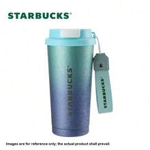 Starbucks 星耀款雙飲口咖啡杯500ml 不鏽鋼內膽耐腐蝕易清潔 陶瓷塗層選擇呵護口感 寬口徑便於放入冰塊 辦公室通勤隨行裝備 - 藍紫漸變 - 查看 2