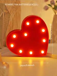 1pc LOVE Letter Shaped Home Decor Night Light, Indoor Bedroom Decor Heart-Shaped Night Lamp, Bedside Decor, Room Wall Decor Light, Suitable For Valentine's Day, Mother's Day Decor, Wedding Party Decor, Gift For Loved Ones - Yellow - View 21
