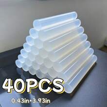 10pcs/20pcs/40pcs 11mm*100mm High Viscosity Hot Melt Glue Sticks, Suitable For Christmas Decorations, Gift Box Making, DIY Crafts, Art Repair And Quick Fixing, Home & Office, Fabric, Glass, Metal, Multi-Purpose Adhesive Sticks, Ideal For DIY Enthusiasts And Workshop - White - View 9