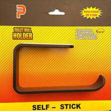 1 pieza Soporte para papel higiénico en forma de U sin taladro - Estantería de almacenamiento minimalista para el baño, dispensador de papel higiénico autoadhesivo, diseño sencillo, material de plástico, fácil de pegar - Multicolor - Ver 9