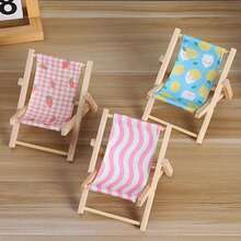 1pc Foldable Beach Chair Shaped Mobile Phone & Tablet Holder, Creative Quirky Photo Prop, Portable Phone/Tablet Stand, Home Decor Accessory, Photography Prop - Multicolor - View 10