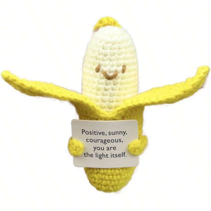 1 pieza Plátanos Estos interesantes plátanos de energía positiva de color amarillo están hechos de lana de alta calidad, tejidos a mano y contienen rellenos suaves, lo que hace que los plátanos sean talla grande completos. La lana no se desprende, se desvanece ni se desprende fácilmente. Suave y cómodo, delicado al tacto y excelente en elasticidad. - Multicolor - Ver 1