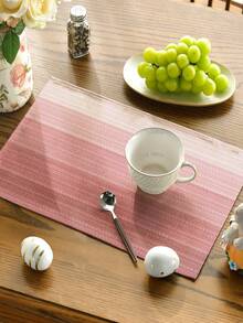 4 piezas/6 piezas Mantel de degradado, decoración moderna para sala de estar y mesa de comedor, individuales lavables, manteles de mesa de cocina, resistentes al calor, decoración de mesa adecuada para fiestas en el hogar, mesas de camping al aire libre, mesa de café, decoración del hogar para primavera y verano - Rosa - Ver 2