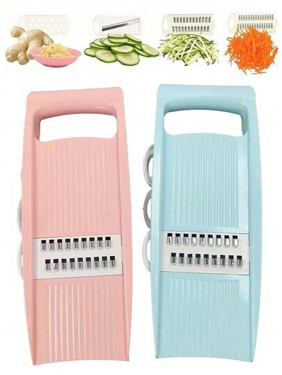 5-In-1 Kitchen Slicer - Unlock Multiple Cutting Modes, Multi-Blade Potato Slicer, Suitable For Potato Chips, Vegetable Chopping And Peeling, Vegetable Slicer, Multi-Function Fruit Slicer, Manual Food Grinder, Vegetable Grinder, Cutting Machine, Potato Grater, Household Potato Chopper, Kitchen Utensils