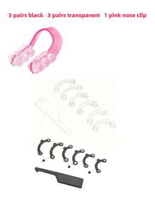 7件套硅胶鼻夹增高器 - 美鼻夹 - 鼻梁提拉塑形器，鼻夹塑形器，鼻提拉胶带，美容配件，面部轮廓修饰，隐形塑形，无缝设计，耐用夹子，柔韧设计，面部提拉工具，美容用户，自我护理必备，鼻子 - 彩色 - 查看 12