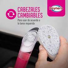 Reynera Kit de Cepillos 3 en 1 con Cabezales Intercambiables Herramienta de Limpieza Multiusos para Hogar y Oficina, Ideal para Superficies Variadas, Diseño Ergonómico y Alta Durabilidad - / - Ver 6