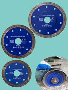 石材切割片、瓷砖切割片、玻璃切割片、合金木板角磨机切割片、钎焊法兰平面磨削切割片、水钻锯片，锋利，高端工艺，易于使用 - 彩色 - 查看 3