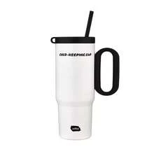 1pc 750ml Large Capacity Stainless Steel Vacuum Insulated Cup With Lid And Straw, Suitable For Water, Iced Tea Or Coffee - Multicolor - View 7